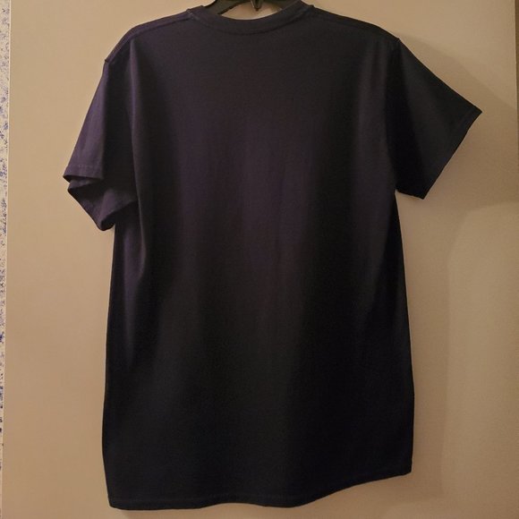 Ladies Black Pirate Themed T-shirt, Gildan, Blk, M - Picture 4 of 4